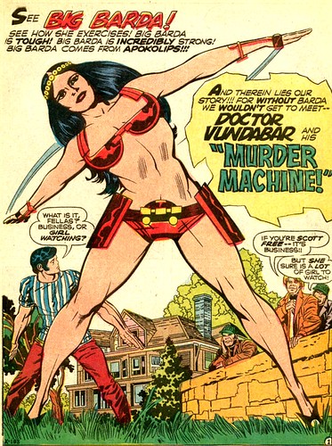 Big Barda from Mister Miracle 5 1971 splash by Jack Kirby