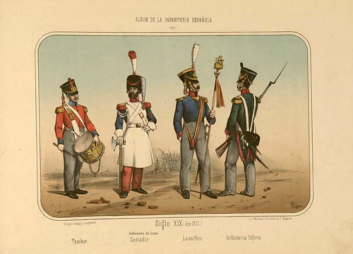020- Álbum de la Infantería Española..-1861- conde de Clonard