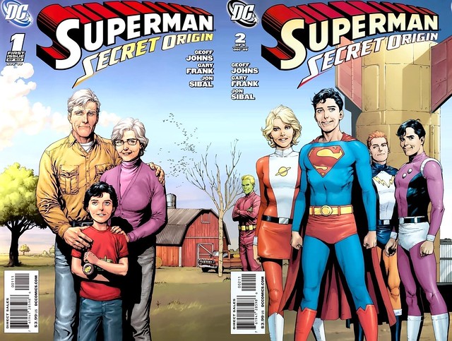 Superman Secret Origin Gary Frank covers 1-2 joined