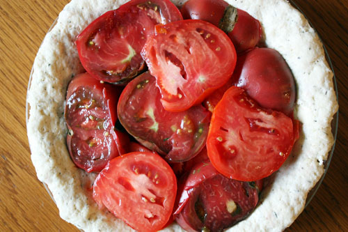 tomatoes in the pie.