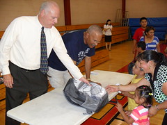 Congressman Crowley and Assemblyman Aubry Donate School Supplies and Backpacks
