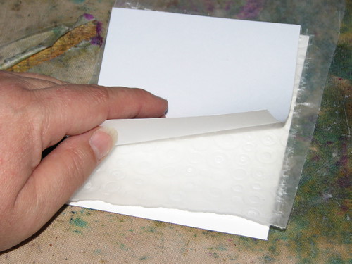 Wax Paper Technique #2 - Faux Embossing Resist 008