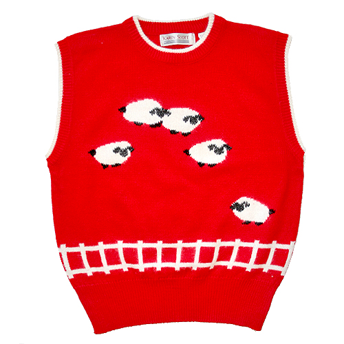 Sheep" Red Ugly Sweater