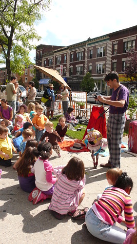 Puppeteer Ronny Wasserstrom at Sustainable Flatbush Park(ing) Day 2010