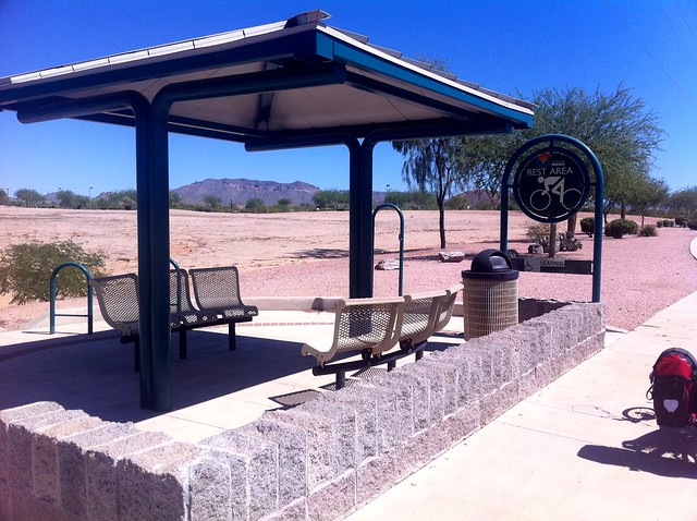Bike rest area in Mesa AZ