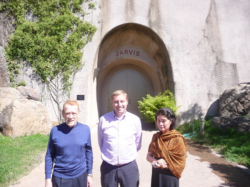 With Mr. & Mrs. Jarvis at the winery cave entrance
