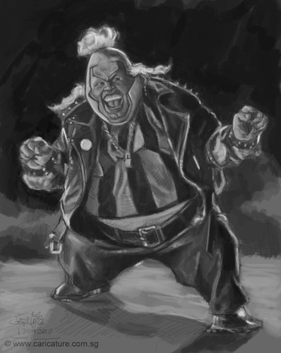 digital caricature of John Leguizamo as Violator in Spawn - 2 small