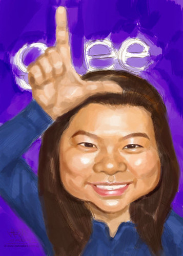 Glee-themed caricature - 1 small