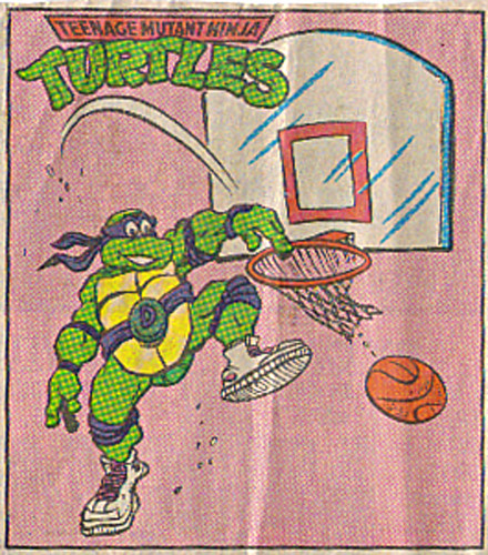 Teenage Mutant Ninja Turtles { newspaper strip } .. Basketball Don ..art by Lawson - isolated :: 02091992