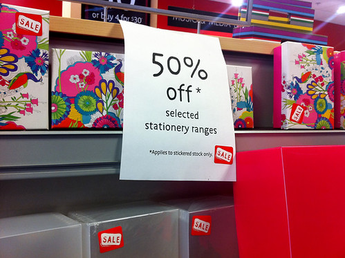 Stationery on Sale at Borders