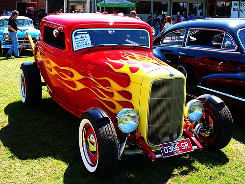 1932 Ford Coupe Hot Rod Beautifully flamed 32 Ford hot rod