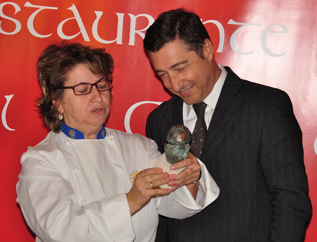 Fátima Pérez con Joan Roca