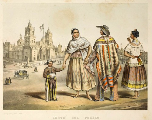 011-Gente del pueblo- Album Pintoresco de la Republica Mexicana 1850