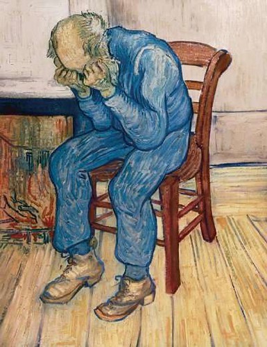 Vincent van Gogh, Vecchio che soffre ("Alle porte dell'Eternità"), 1890, olio su tela, Kröller Müller Museum, Otterlo