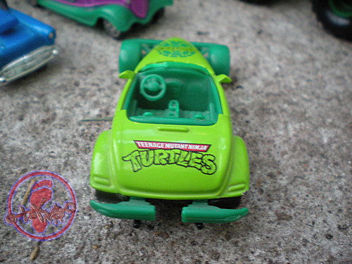 Racing Champions "Street Wheels" diecast 1:64 scale - 'Teenage Mutant Ninja Turtles' 5 pack :: 1997 Plymouth Prowler - TMNT Roadster iii (( 1999 ))  