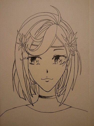 Anime Girl - Step 7 - Ink