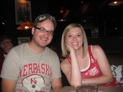 TJ and Tiffany at Husker watch party