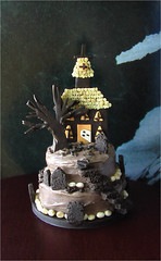 Custom Order: Haunted House Cake- 1/12 scale