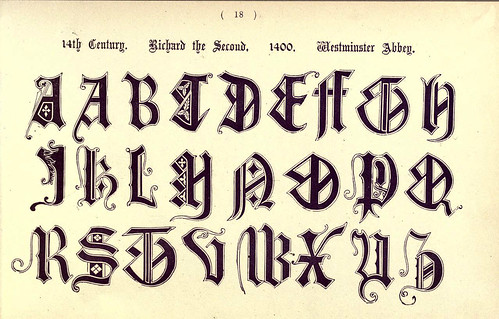 016- Siglo XIV Abadia de Westminster- The book of ornamental alphabets, ancient and mediaeval..1914-F. Delamotte