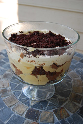 Chocolate-peanut butter trifle