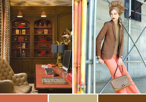 fall pallette inspiration coral taupe caramel