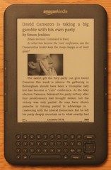 A picture of The Guardian on a Kindle
