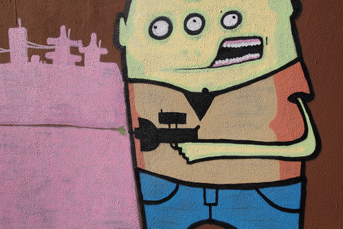 disparo extraterrestre graffiti