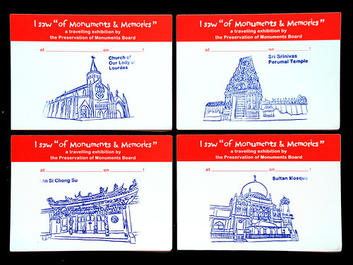 Know Your Monuments illustration printed on postcards