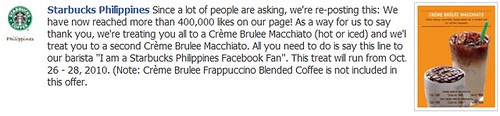 Free Starbucks Philippines Creme Brulee Macchiato