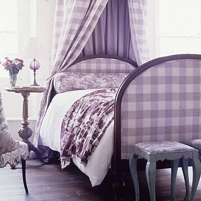 Plaid Lavender Bedroom