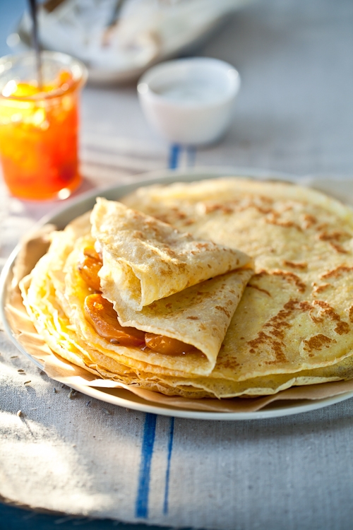 Gluten Free Crepes & Roasted Persimmons