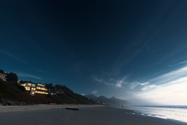 Moonrise over Cannon Beach