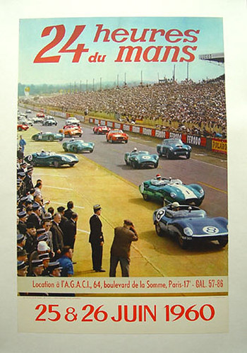 023-LeMans, 1960-© 2010 Vintage Auto Posters. All Rights Reserved