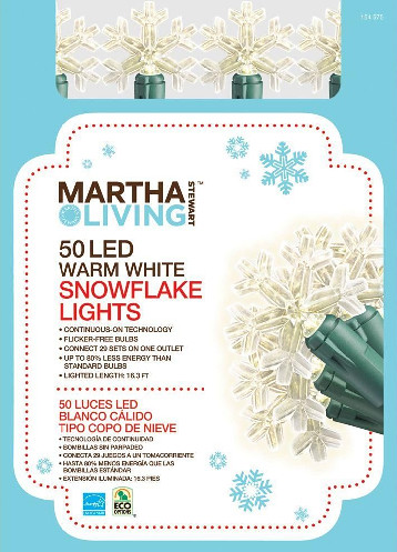 MARTHA STEWART SNOWFLAKE LIGHTS