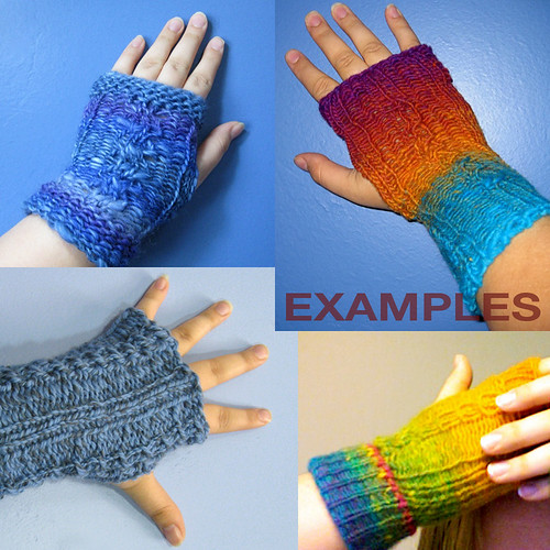 Custom fingerless mittens