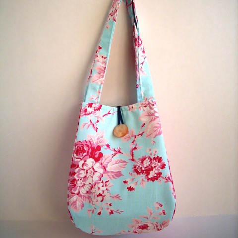 Blue Floral Teeny Bag