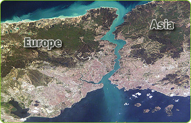 Satelitte Image Of Istanbul City, Turkey