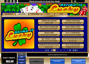 Strike It Lucky Casino Lobby