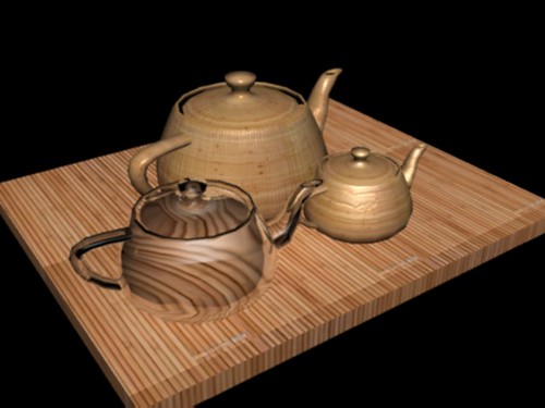 茶壺(貼材質木紋玻璃)
