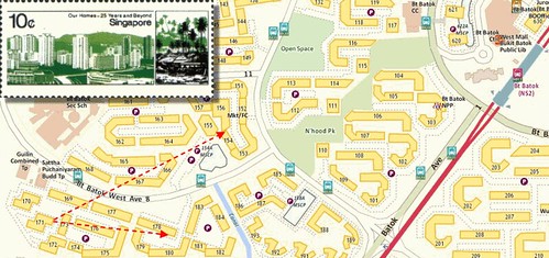 Bukit Batok Map and Stamp