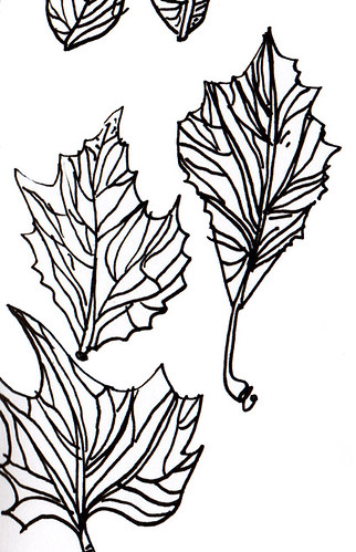 inked leaves