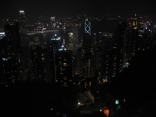 The Hong Kong city skyline from the Peak.