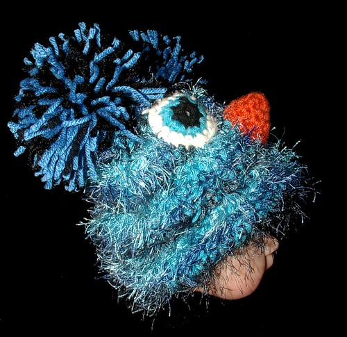 baby blue bird hat side