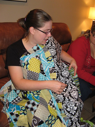 Mandi and one of her baby quilts