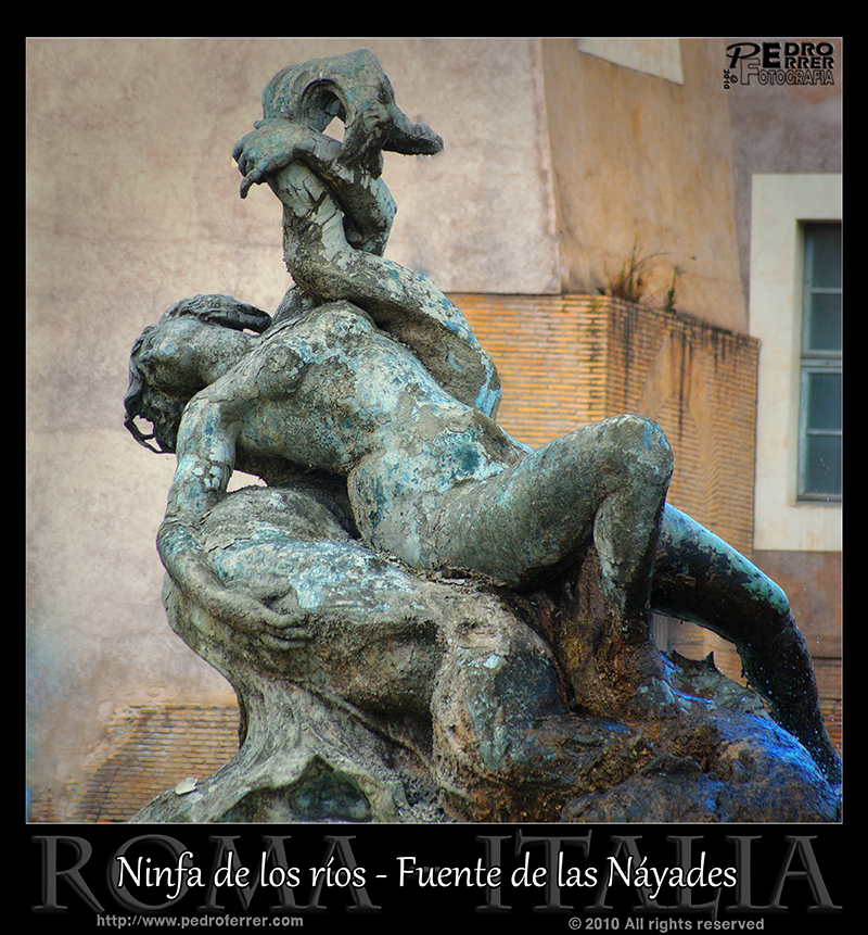 Roma - Fuente de las Náyades - Ninfa de los ríos