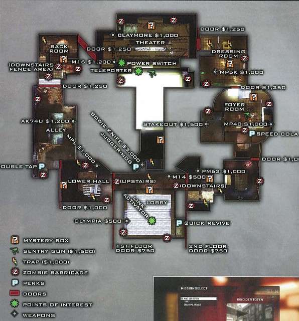 Kino Der Toten Map Layout. Source: google search call of duty zombie mode