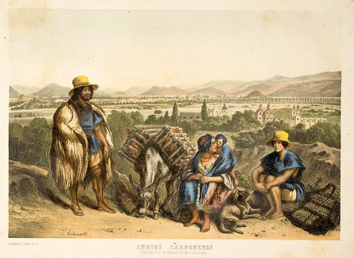 014-Indios carboneros vista general de Mexico desde Tacubaya- Album Pintoresco de la Republica Mexicana 1850