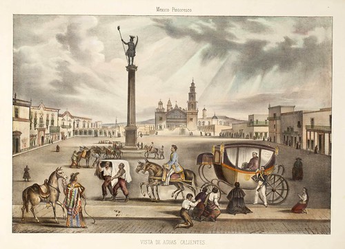 016-Vista de Aguas Calientes- Album Pintoresco de la Republica Mexicana 1850