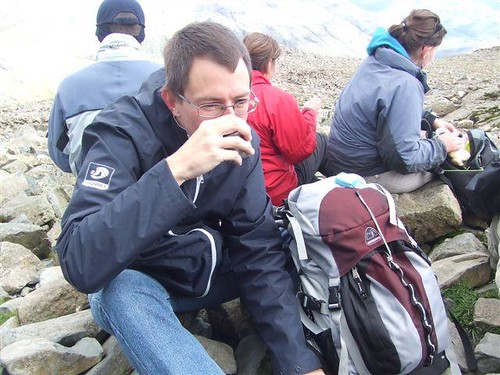 Tea time on Scafell Pike