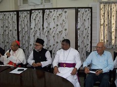 (L-R)Bishop Cardinal Oswald Gracias, Maulana Zaheer Abbas Rizvi, Bishop Parkash Pathole, J F Rebeiro..JPG by TwoCircles.net